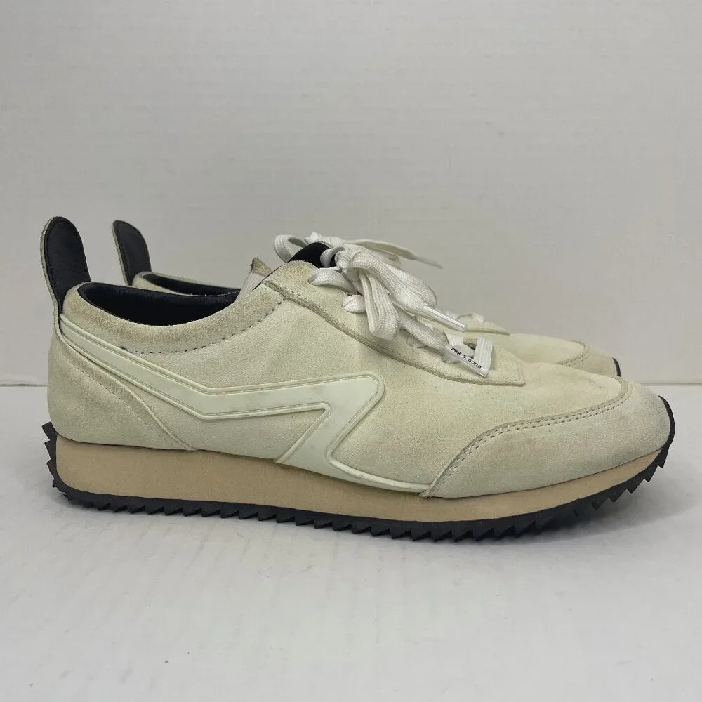 Rag Bone Retro Runner Athletic Shoes Womens Size US 9.5 EU 39.5 Cream Sneakers